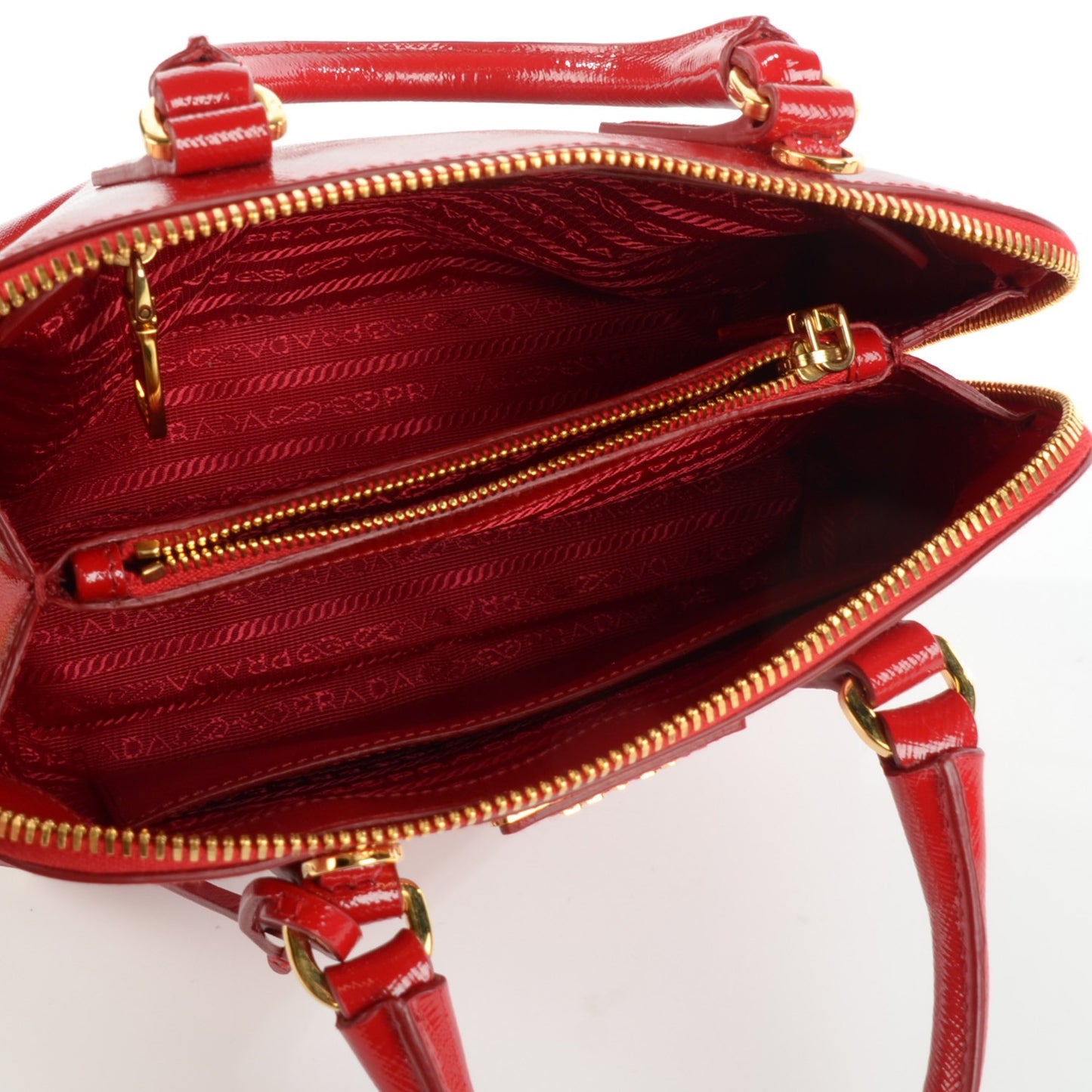 Saffiano Vernice Mini Promenade Tote Rosso