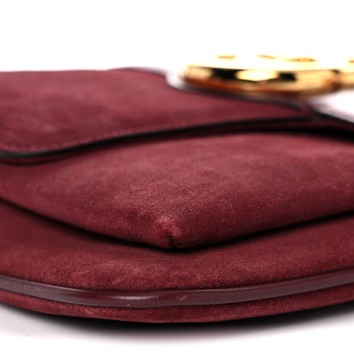 Suede Medium Arli Flap Shoulder Bag Vintage Bordeaux