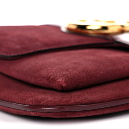Gucci Suede Medium Arli Flap Shoulder Bag Vintage Bordeaux 9 of 12