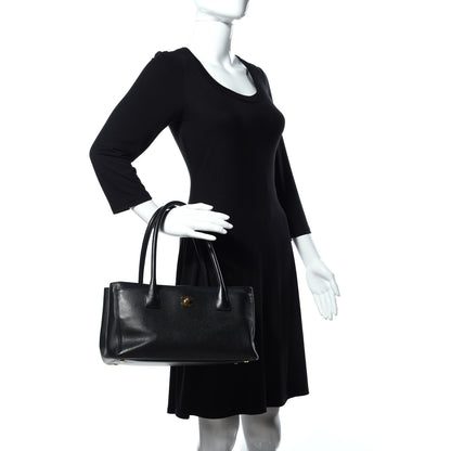 Chanel Calfskin Small Cerf Executive Shopper Tote Black 2 of 10