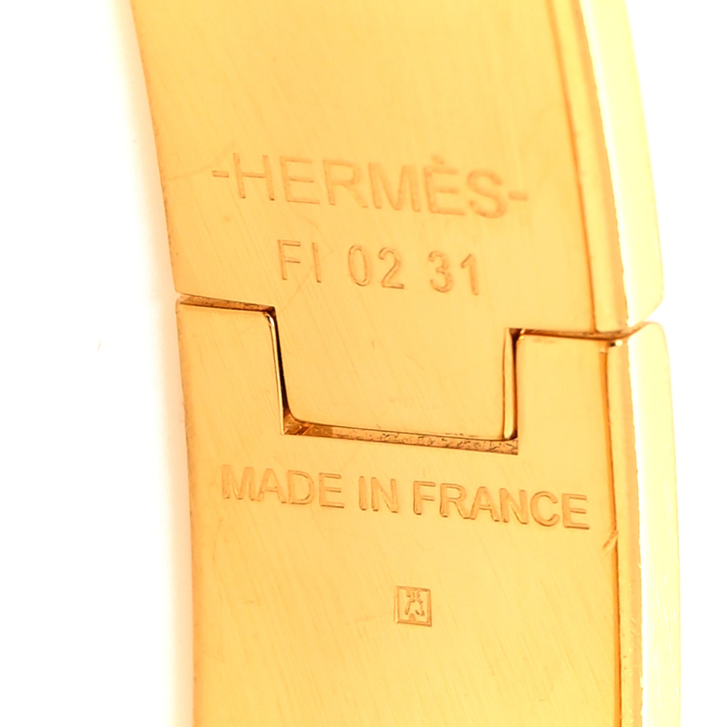 Enamel Narrow Clic Clac H Bracelet PM Marron Glace