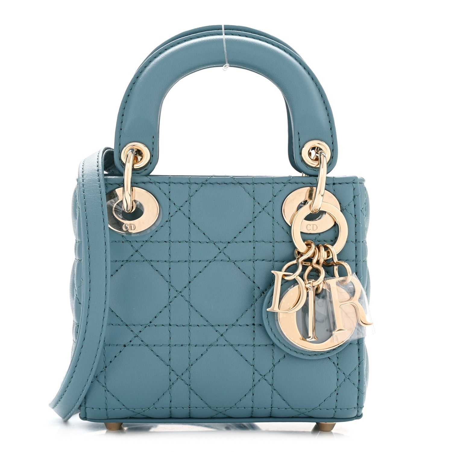 Christian Dior Lambskin Cannage Micro Lady Dior Cloud Blue 1 of 11