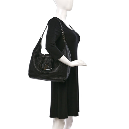 Fendi Nappa Patent B Buckle Hobo Black 2 of 18