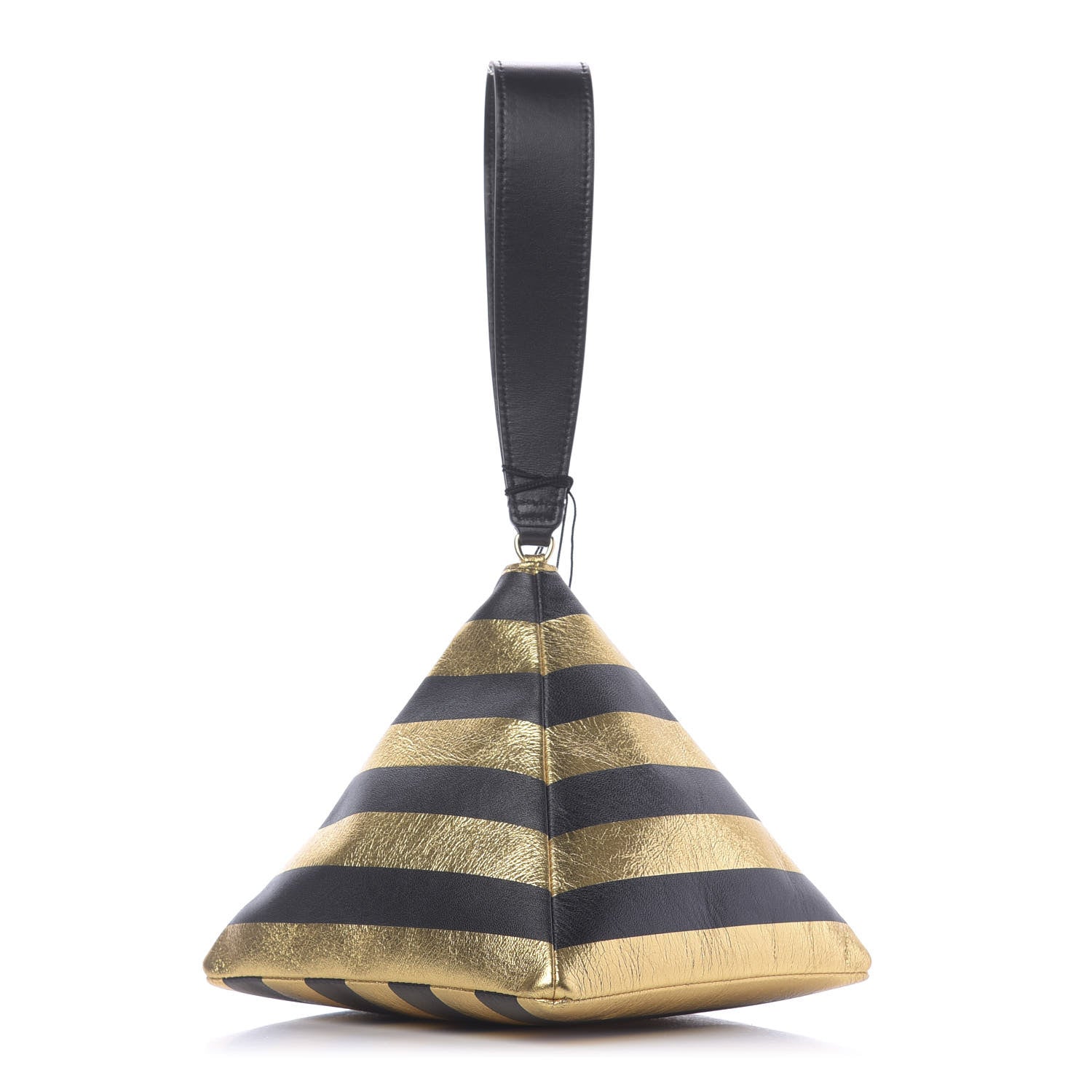 Chanel Metallic Lambskin CC Kheops Pyramid Bag Gold Black 3 of 9