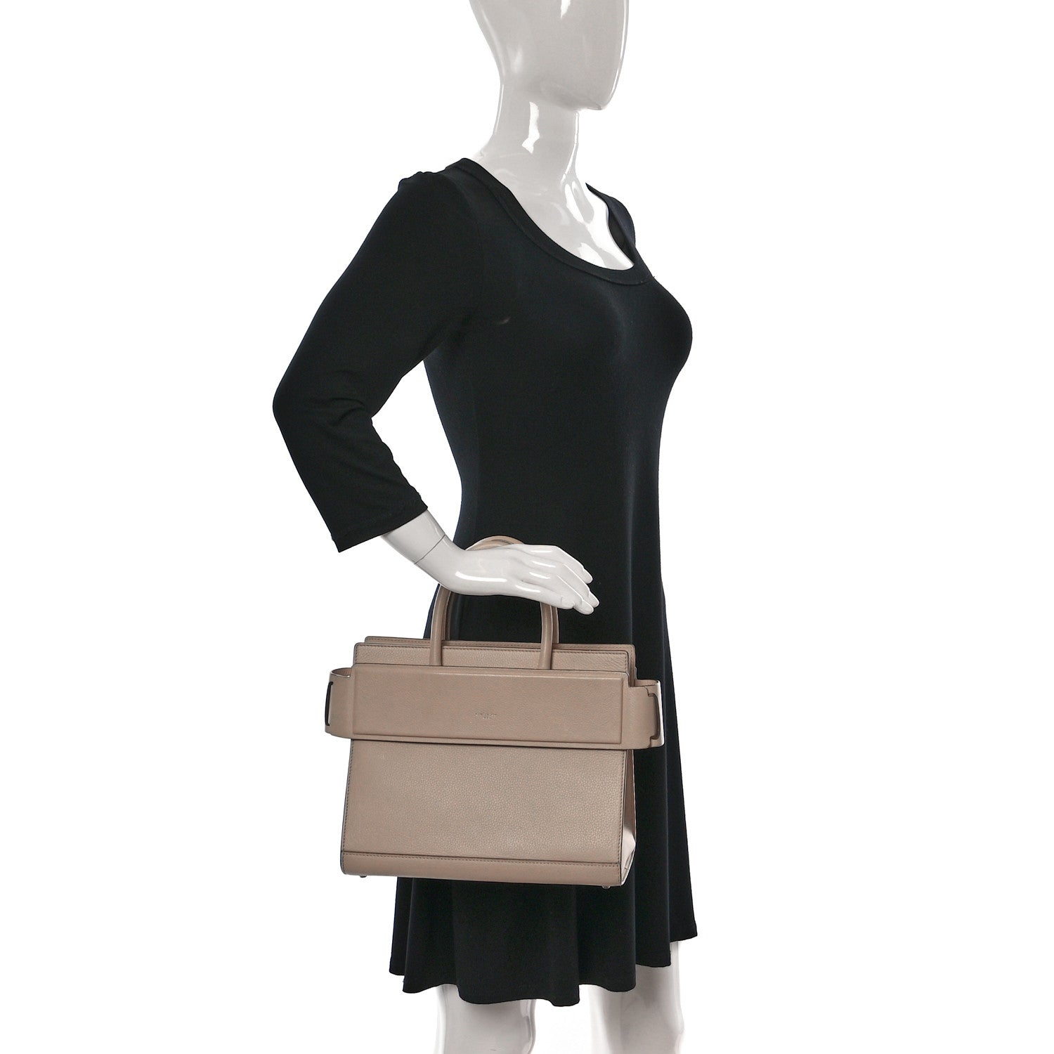 Givenchy Grained Calfskin Small Horizon Satchel Beige 2 of 12