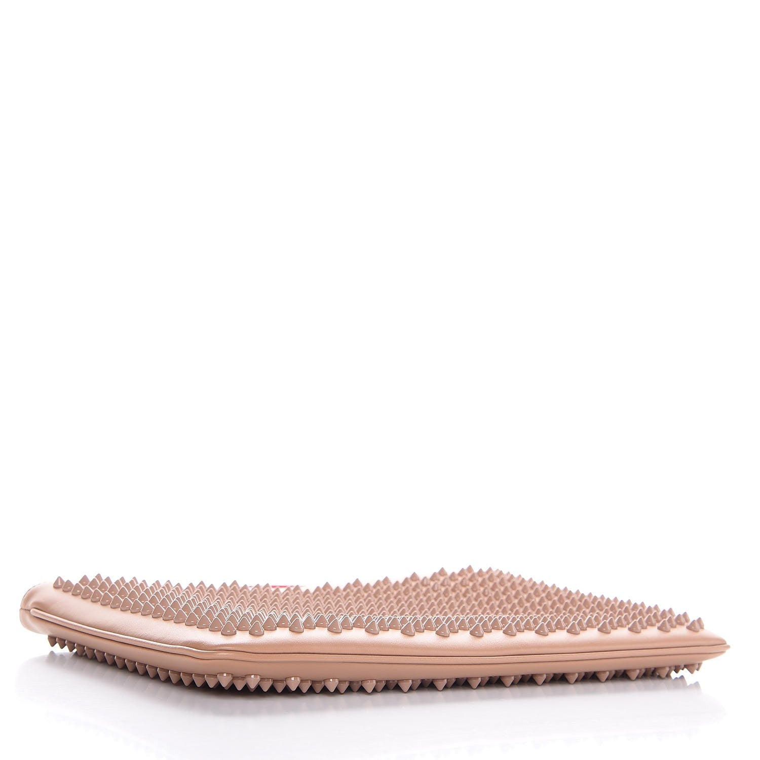 Christian Louboutin Calfskin Studded Loubiposh Chain Clutch Nude 4 of 7