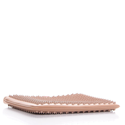 Christian Louboutin Calfskin Studded Loubiposh Chain Clutch Nude 4 of 7