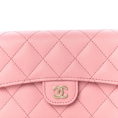 Chanel Caviar Quilted Medium Flap Wallet Pink 8 of 11