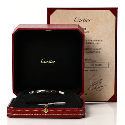Cartier 18K White Gold Small LOVE Bracelet 17 5 of 5