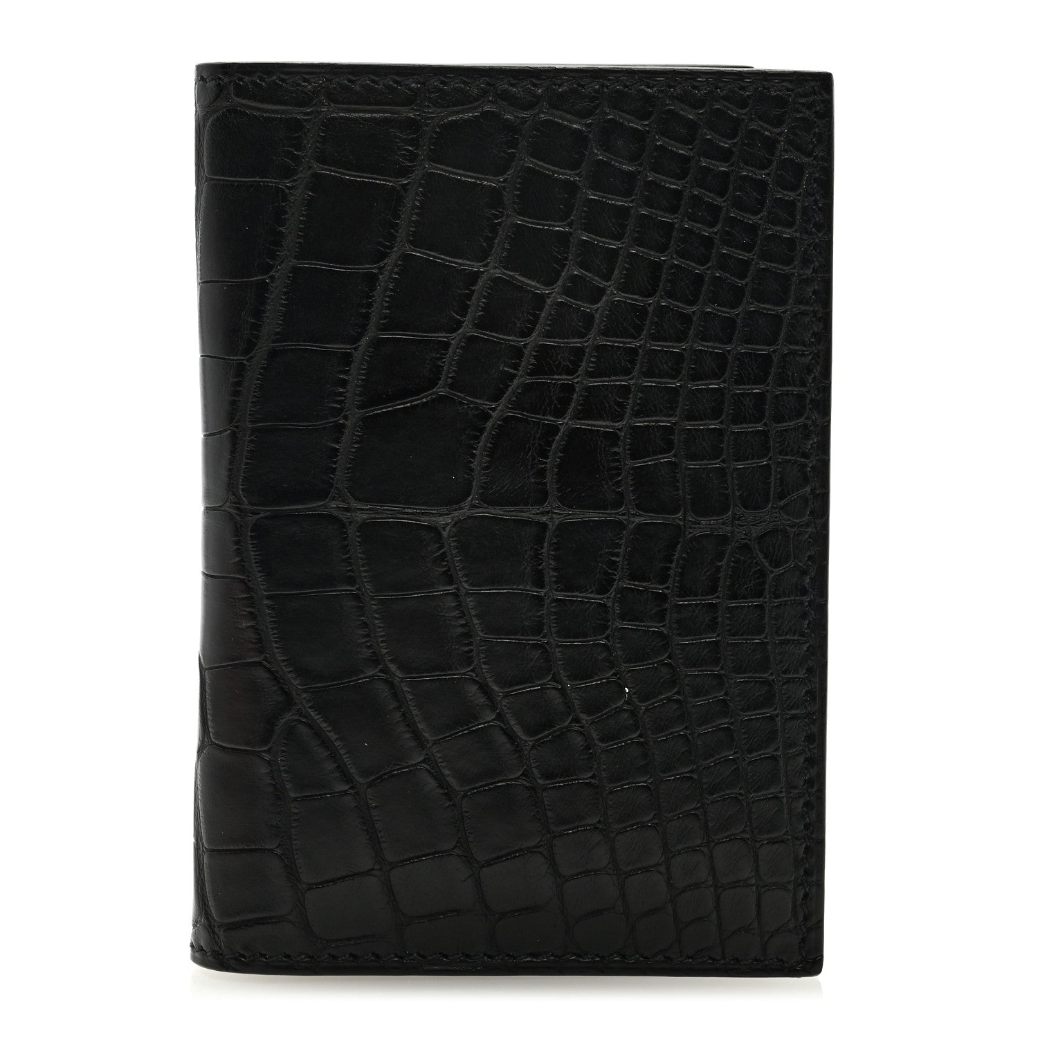 Hermes Matte Alligator MC2 Euclide Card Holder Black 1 of 6