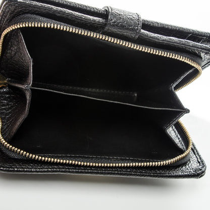 Burberry Signature Grain Calfskin Compact Wallet Black 6 of 8