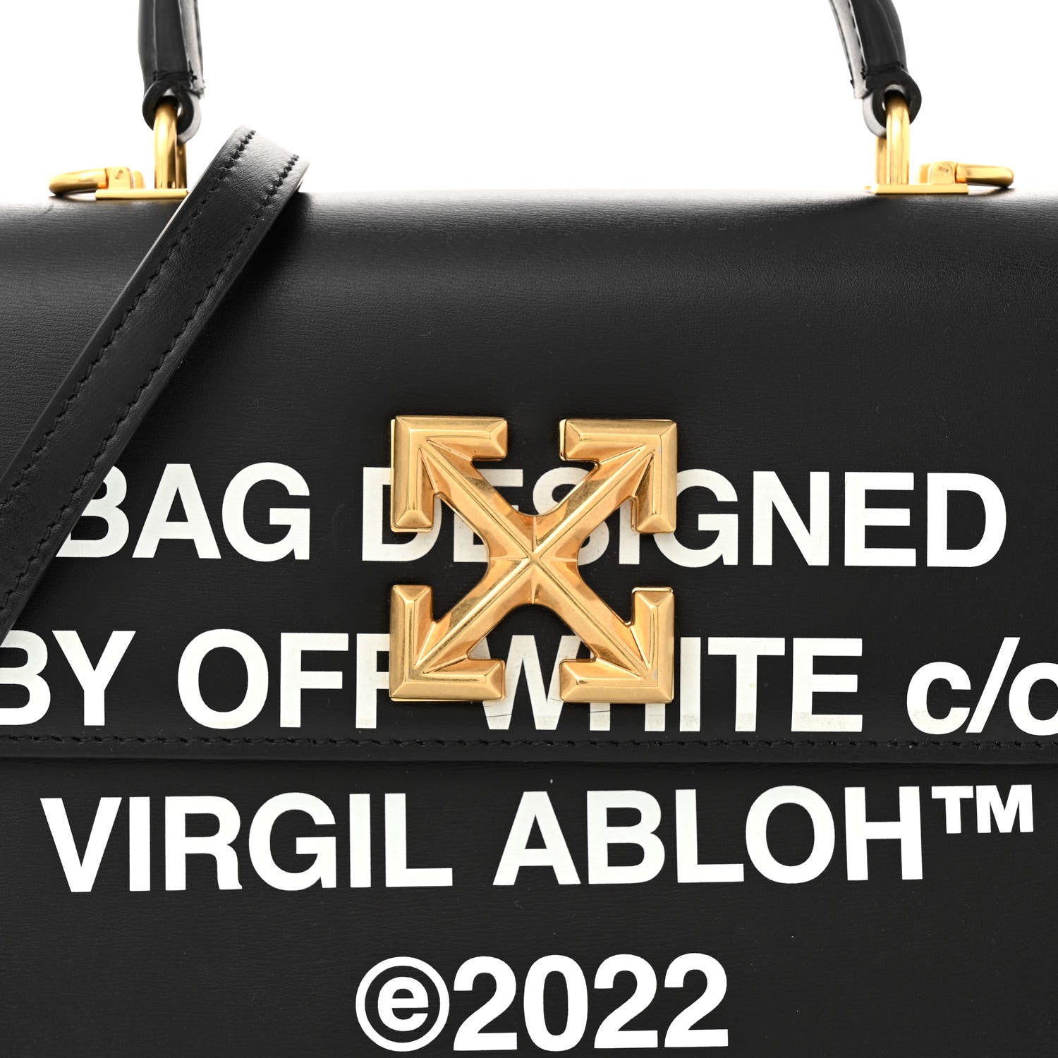 Off-White Calfskin Jitney 2.8 Virgil Abloh Shoulder Bag Black 7 of 12