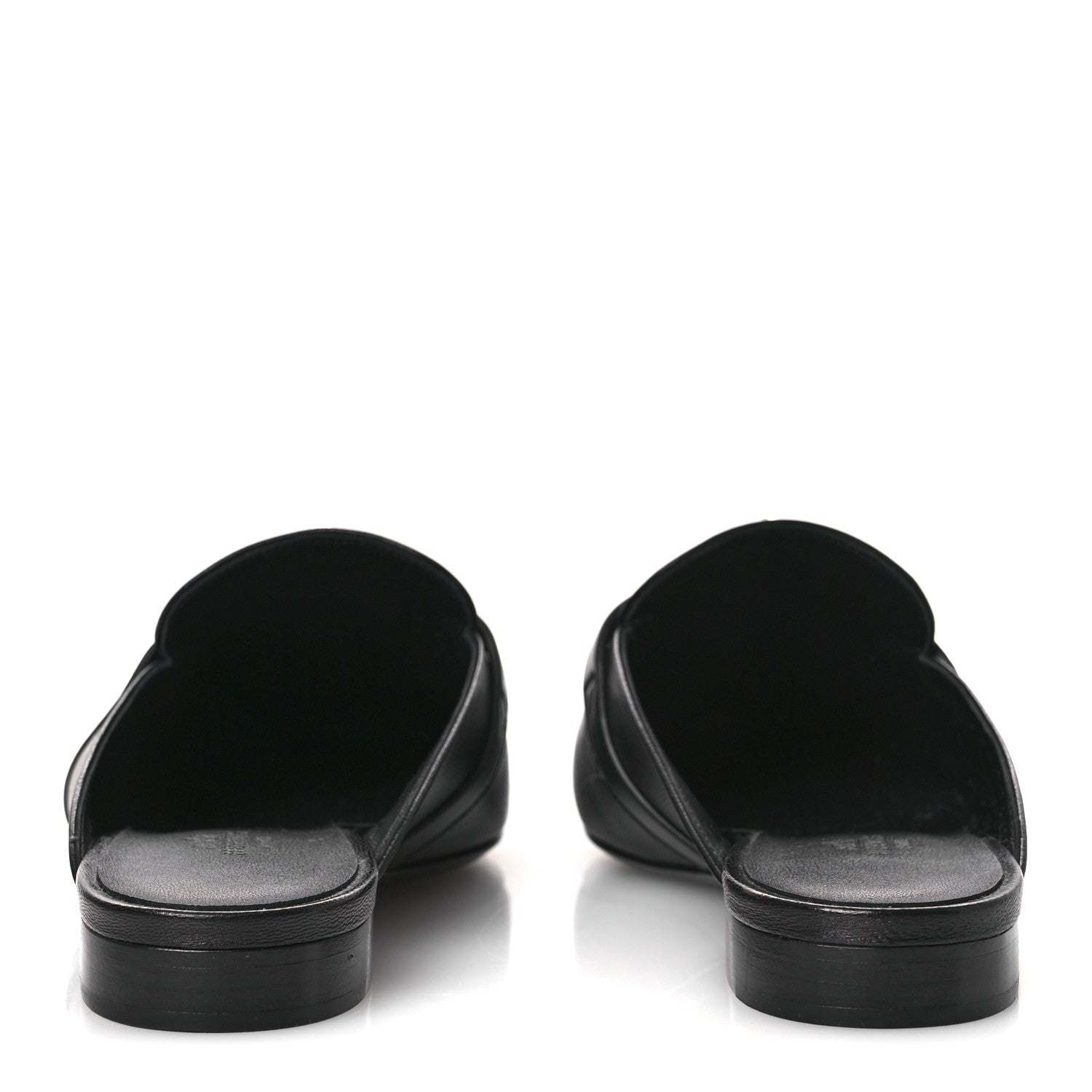 Hermes Goatskin Oz Mules 37.5 Black 6 of 12