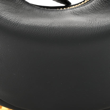 Fendi Vitello Grace Matte Nano Fendigraphy Hobo Charm Black 8 of 11