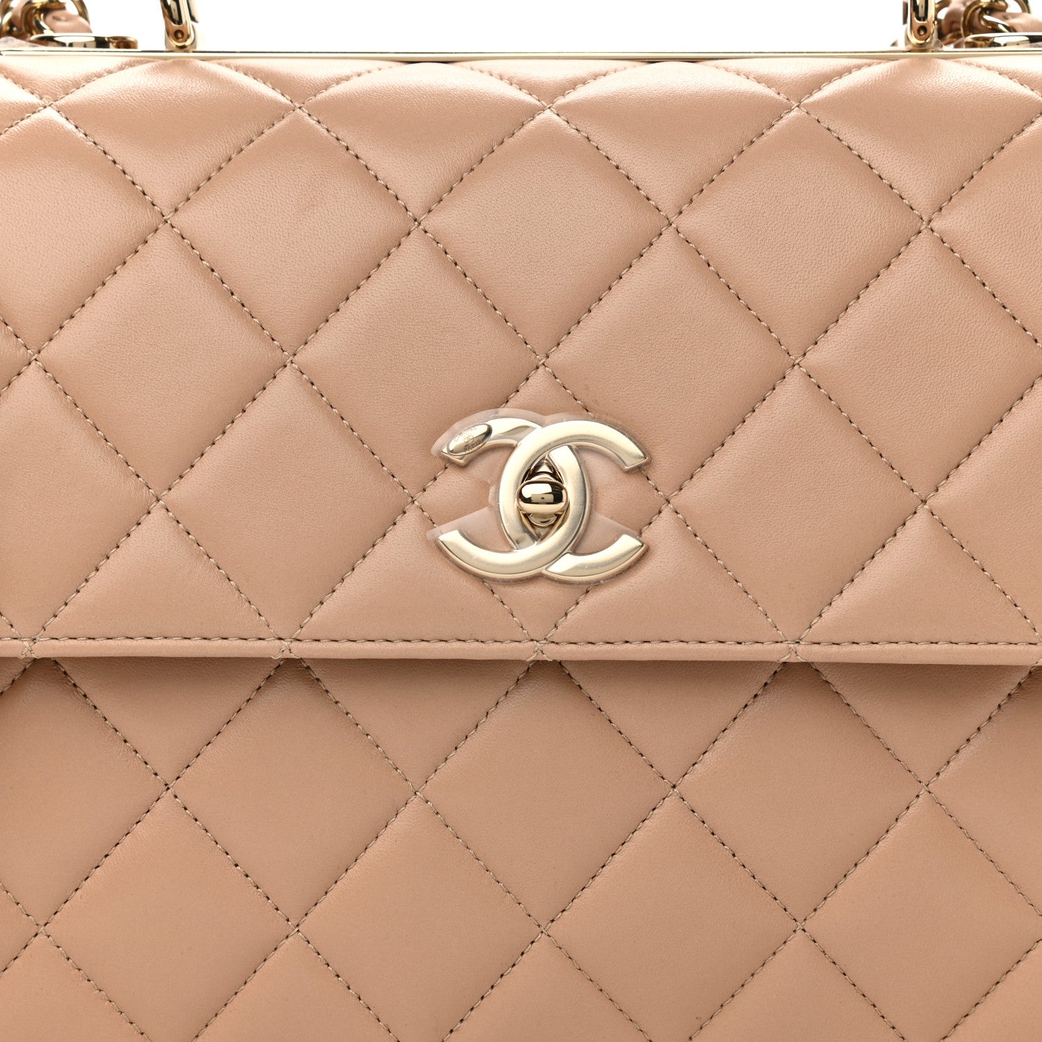 Chanel Lambskin Quilted Medium Trendy CC Flap Dual Handle Bag Beige 8 of 11