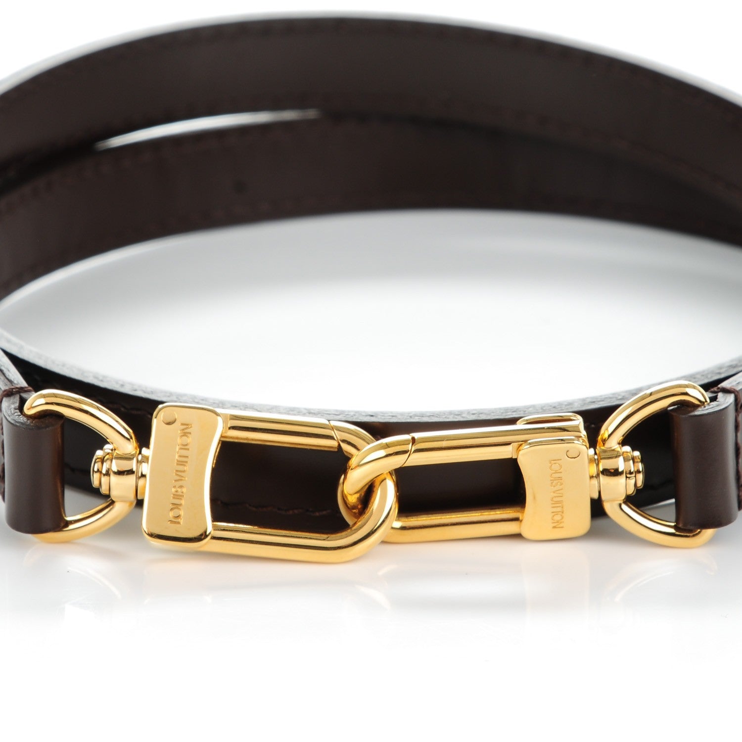 Louis Vuitton Calfskin Shoulder Strap Brown 3 of 4