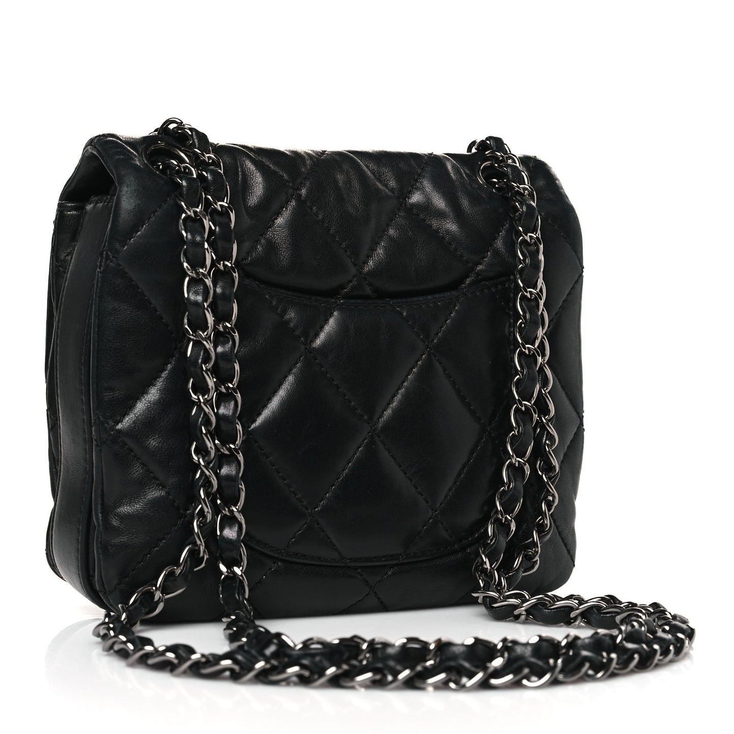 Lambskin Quilted Mini Chanel 3 Flap Black