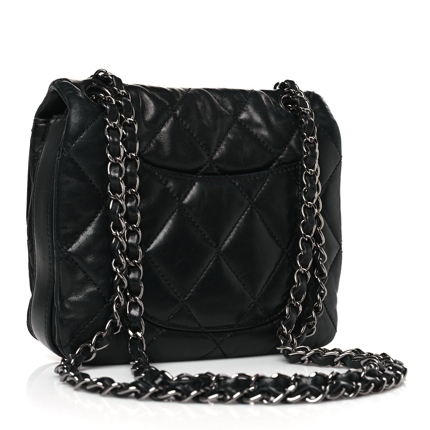 Chanel Lambskin Quilted Mini Chanel 3 Flap Black 3 of 9
