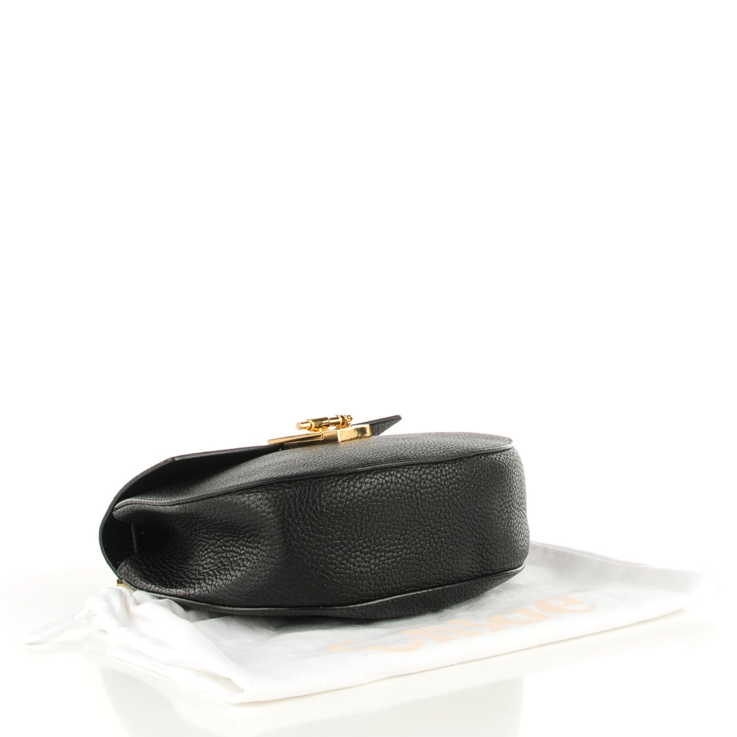 Grained Lambskin Drew Shoulder Bag Black