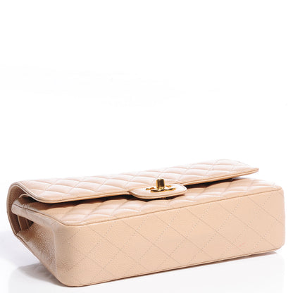 Chanel Caviar Quilted Medium Double Flap Beige Clair 4 of 8