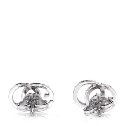 Gucci 18K White Gold GG Tissue Stud Earrings 3 of 5