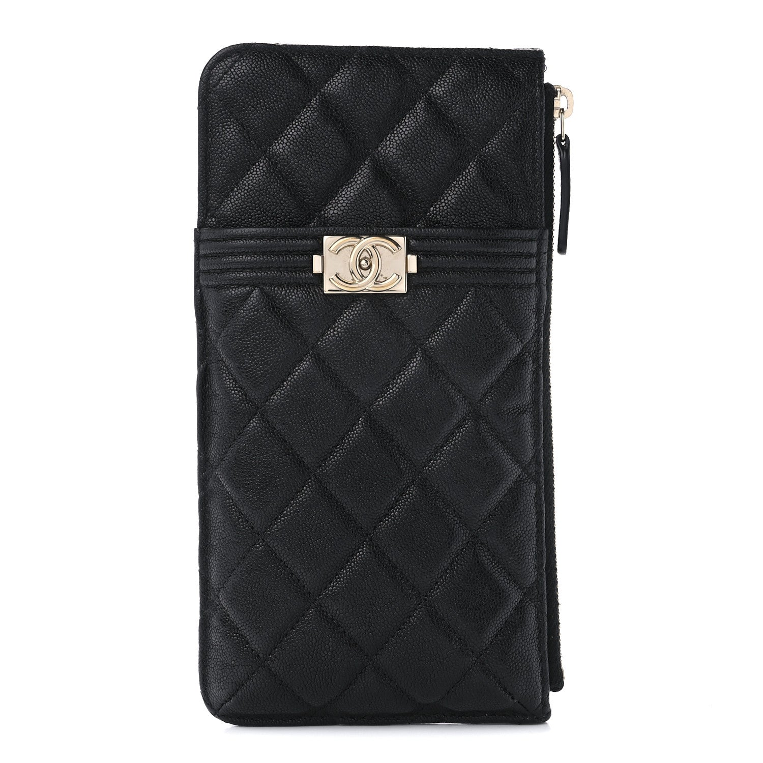 Chanel Caviar Quilted Boy iPhone Pouch Black 1 of 12