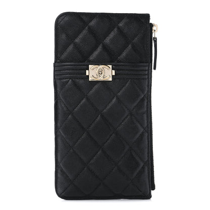 Chanel Caviar Quilted Boy iPhone Pouch Black 1 of 12