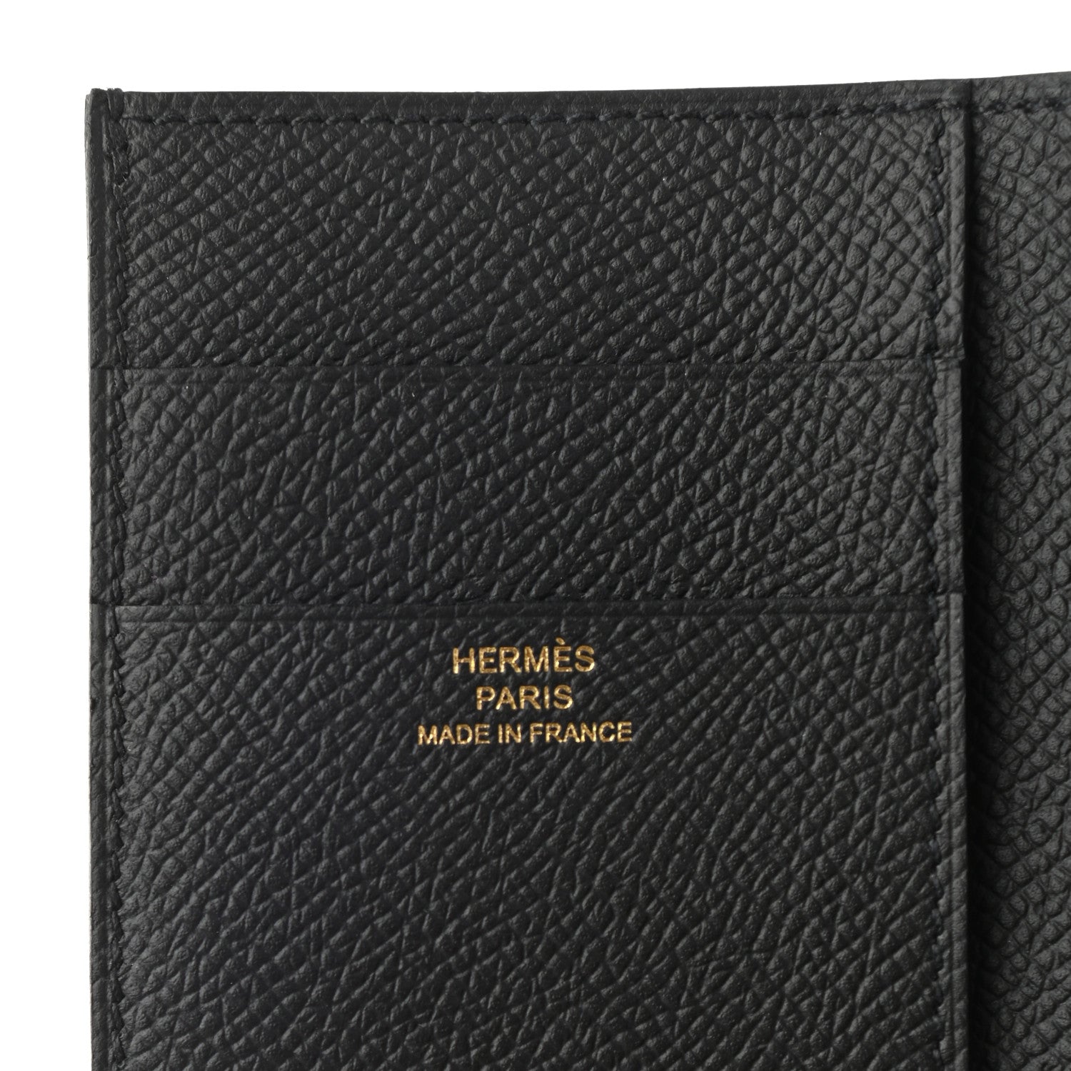 Hermes Epsom Tri-Fold Compact Bearn Wallet Black 6 of 7