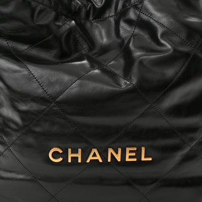 Chanel Shiny Calfskin Quilted Chanel 22 Black 9 of 11