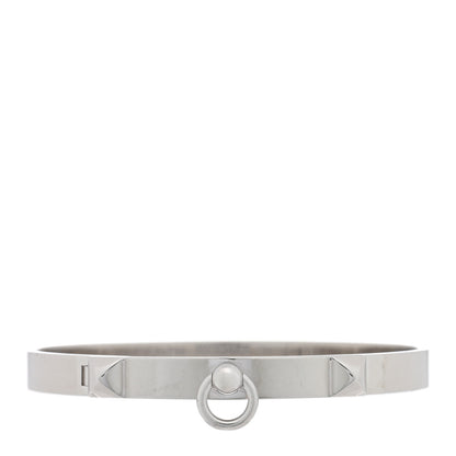 Hermes 18K White Gold PM Collier De Chien Bracelet SH 1 of 3