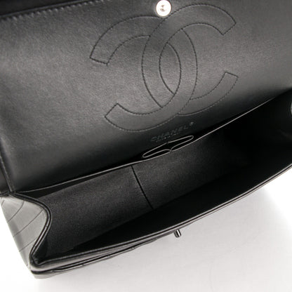 Chanel Lambskin Chevron Quilted Jumbo Double Flap So Black 5 of 8