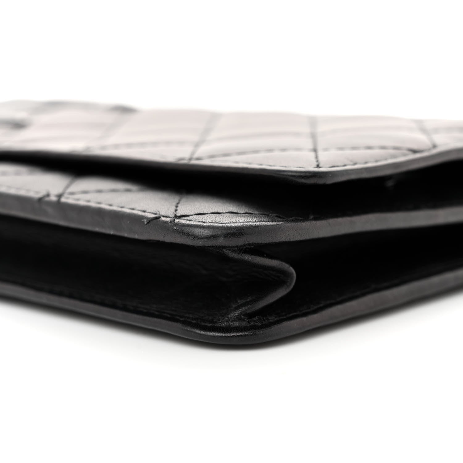 Chanel Calfskin Quilted Cambon Wallet on Chain WOC Black 10 of 16