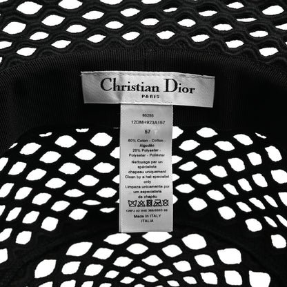 Christian Dior Mesh Small Brim Bucket Hat 57 Black 8 of 8