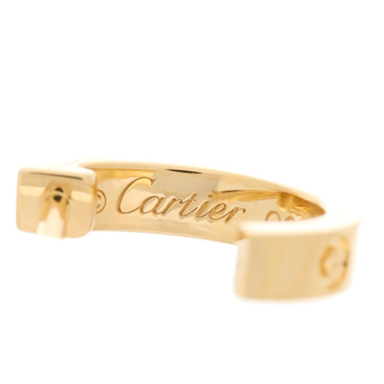 Cartier 18K Yellow Gold Small LOVE Hoop Earrings 5 of 5
