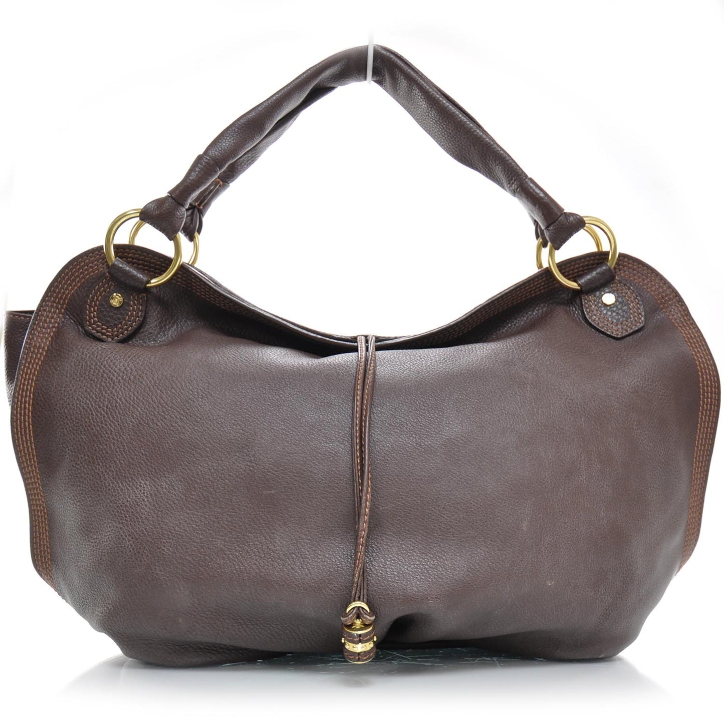 Calfskin Bittersweet Hobo Burgundy