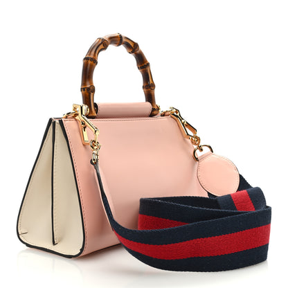 Gucci Nappa Bamboo Web Mini Nymphaea Top Handle Bag Perfect Pink Mystic White 3 of 11