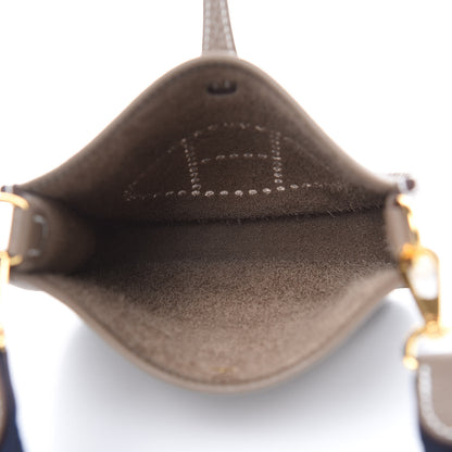 Hermes Taurillon Clemence Amazone Evelyne TPM Etoupe Bleu Indigo 5 of 10
