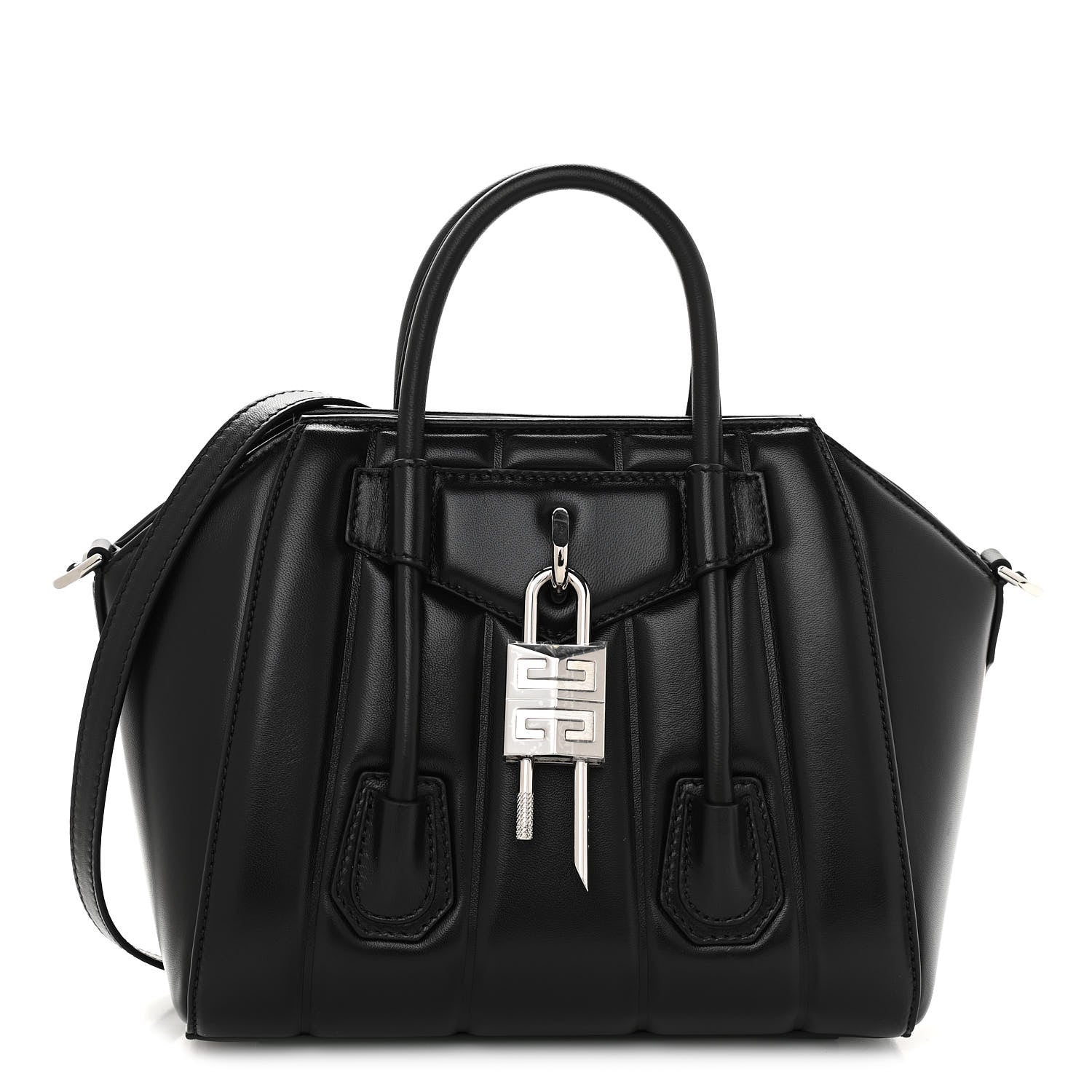 Givenchy Box Calfskin Padded Mini Lock Antigona Shoulder Bag Black 1 of 12