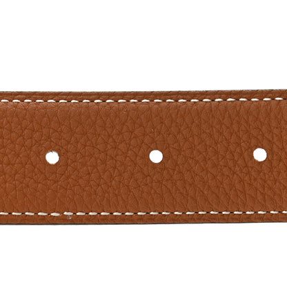 Hermes Box Togo 32mm Belt Strap 80 32 Black Gold 4 of 5