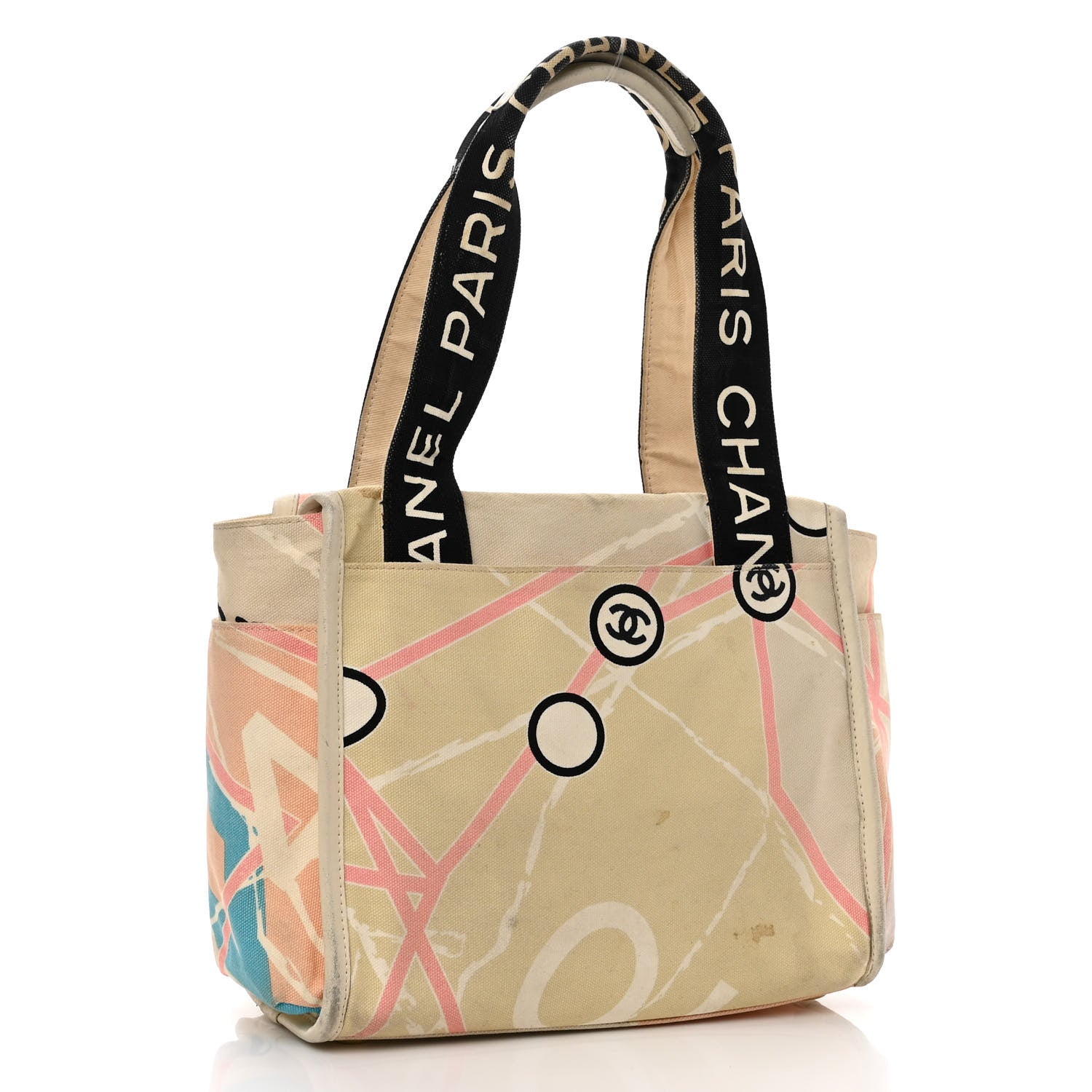 Chanel Canvas Printed Eiffel Tower Shoulder Bag 2 of 15