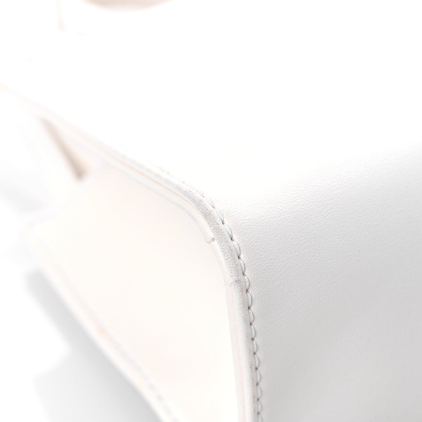 Vegan Leather Small Shopping Bag White