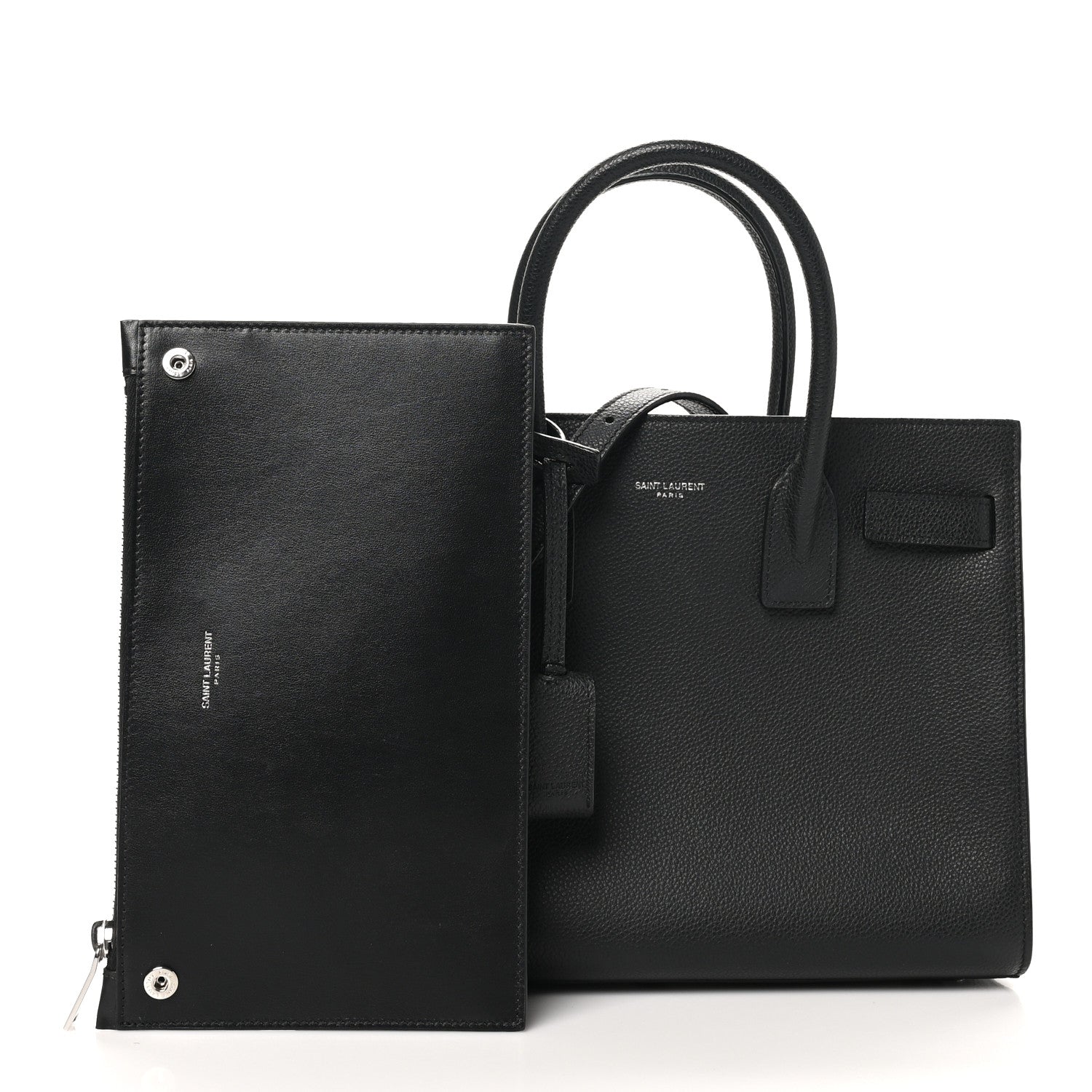 Saint Laurent Grained Calfskin Baby Sac De Jour Black 3 of 11