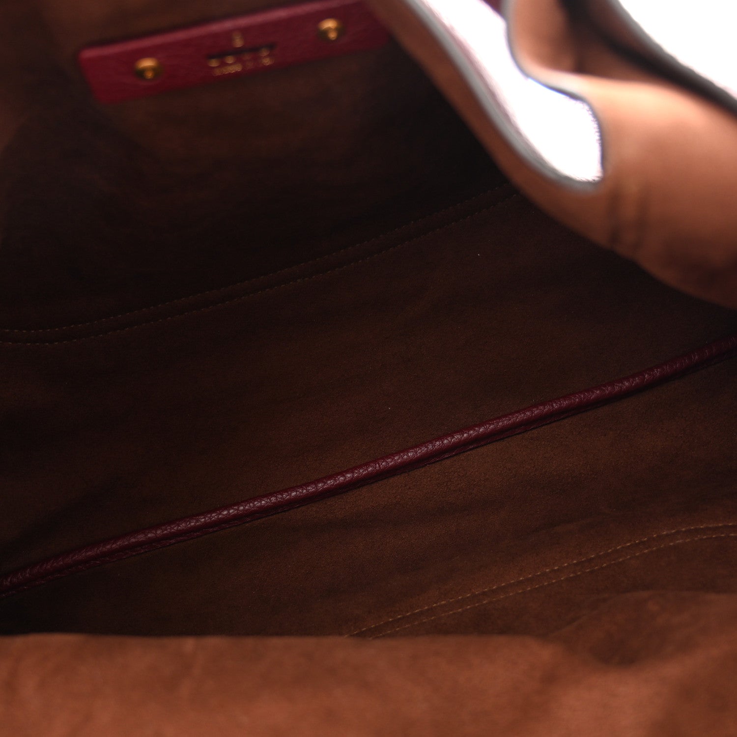 Gucci Grained Calfskin Softbit Maxi Shoulder Bag Rosso Ancora 6 of 15