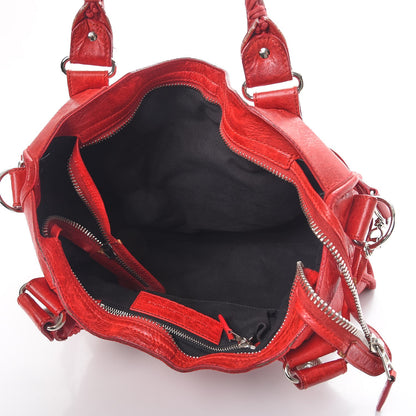 Balenciaga Agneau Giant 21 Silver Hardware City Bag Tomato 6 of 21