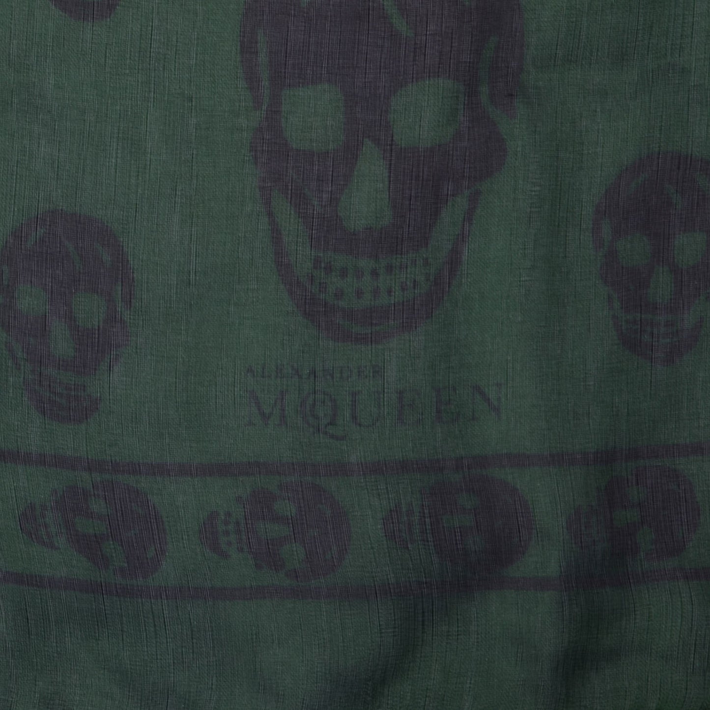 Silk Chiffon Skull Scarf Green