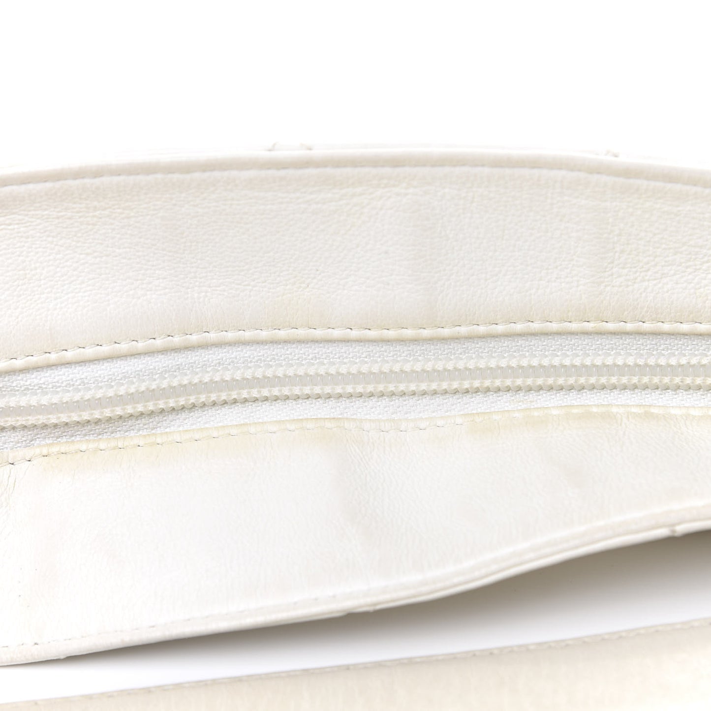 Lambskin Stitched Medium Ultimate Soft Tote White