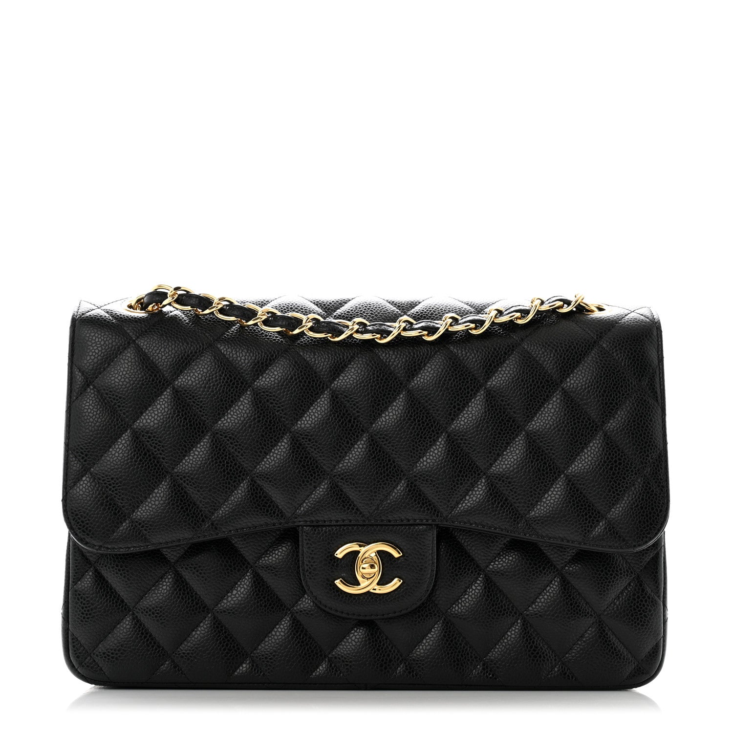 Chanel Caviar Quilted Jumbo Double Flap Black 1 of 10