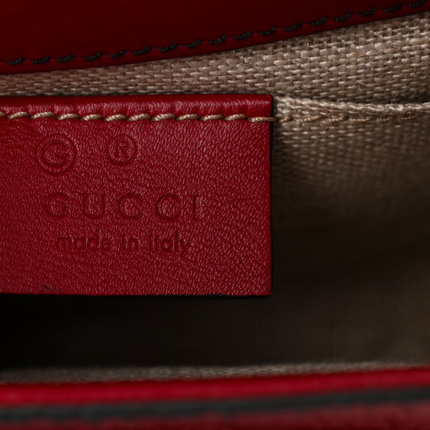 Soft Microguccissima Mini Emily Chain Shoulder Bag Rosso