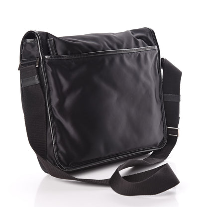 Prada Tessuto Nylon Saffiano Messenger Satchel Black 3 of 10