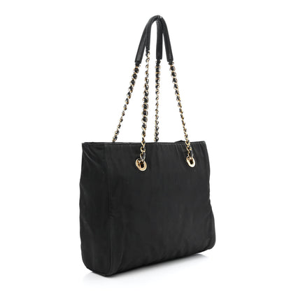 Prada Tessuto Nylon Chain Shoulder Bag Black 3 of 12